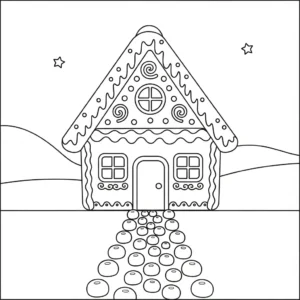 coloriage Maison En Pain D’épices updated a telecharger
