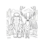coloriage Mammouth à imprimer pour enfant de 2 ans