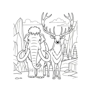 coloriage Mammouth à imprimer pour enfant de 2 ans