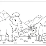coloriage Mammouth gratuit pour enfants