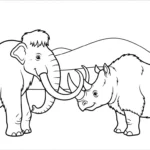 coloriage Mammouth pour enfants a imprimer