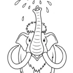 coloriage Mammouth pour enfant à imprimer