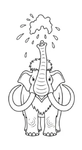 coloriage Mammouth pour enfant à imprimer