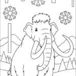 coloriage Mammouth pour enfant de 7 ans