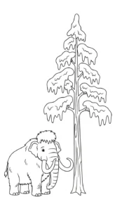 coloriage Mammouth à imprimer pdf
