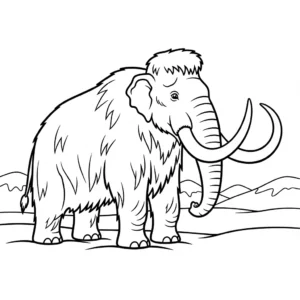 coloriage Mammouth a imprimer