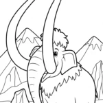 coloriage Mammouth pour enfants a imprimer gratuit