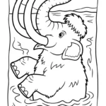 coloriage Mammouth à imprimer pour enfant de 9 ans