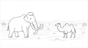 coloriage Mammouth gratuit à imprimer