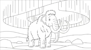imprimer coloriage Mammouth pour enfant