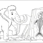 coloriage Mammouth à imprimer pour enfant de 2 ans
