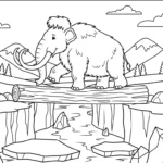 coloriage Mammouth pour enfant de 3 ans