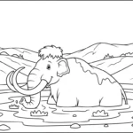 télécharger coloriage Mammouth gratuit