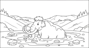 télécharger coloriage Mammouth gratuit