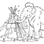 coloriage Mammouth à imprimer pour enfants