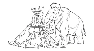 coloriage Mammouth à imprimer pour enfants