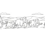 coloriage Mammouth pour enfants à télécharger