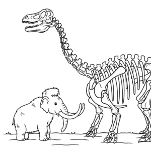 coloriage Mammouth pour enfants a imprimer