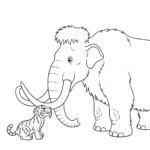coloriage Mammouth a telecharger