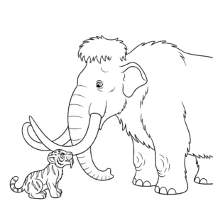 coloriage Mammouth a telecharger