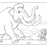 coloriage Mammouth à imprimer gratuit