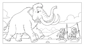 coloriage Mammouth à imprimer gratuit