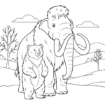 coloriage Mammouth à imprimer gratuit