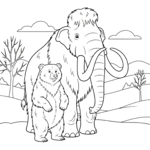 coloriage Mammouth à imprimer gratuit