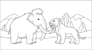 coloriage Mammouth gratuit