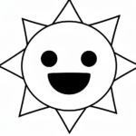 coloriage Mr Sun Sprunki pour enfants à télécharger