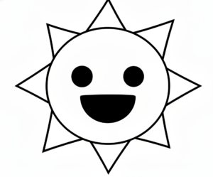coloriage Mr Sun Sprunki pour enfants à télécharger