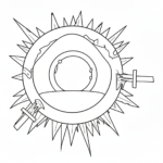 coloriage Mr Sun Sprunki à imprimer kawaii