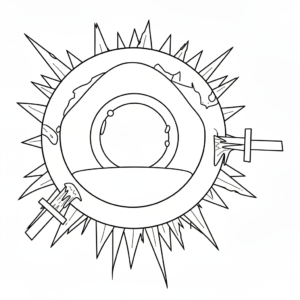 coloriage Mr Sun Sprunki à imprimer kawaii