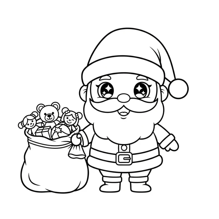 Tranh tô màu Noël Kawaii