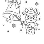 imprimer coloriage Noël Kawaii updated gratuit