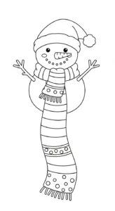 coloriage Noël Kawaii updated pour enfants à imprimer