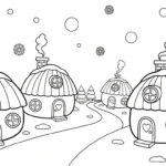 coloriage Noël Kawaii updated à imprimer pour enfant de 2 ans