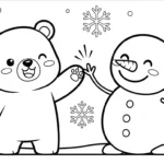coloriage Noël Kawaii updated à imprimer gratuit