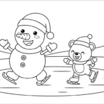 coloriage Noël Kawaii updated et dessin a imprimer
