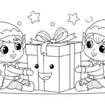 coloriage Noël Kawaii updated a imprimer