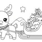 coloriage Noël Kawaii updated a colorier en ligne