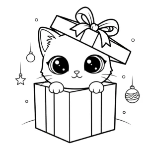coloriage Noël Kawaii updated gratuit a imprimer