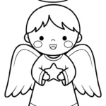 coloriage Noël Kawaii updated à imprimer pour enfant de 4 ans