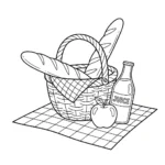 coloriage Pique Nique à imprimer pour enfant de 6 ans