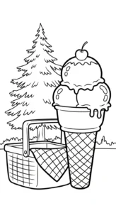 coloriage Pique Nique pour enfant