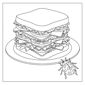 coloriage Pique Nique pour enfant de 4 ans