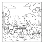 coloriage Pique Nique et découpage à imprimer