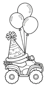 coloriage Quad updated pour enfant de 4 ans
