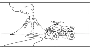 coloriage Quad updated pour enfants a imprimer