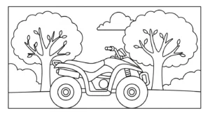 coloriage Quad updated gratuit à imprimer